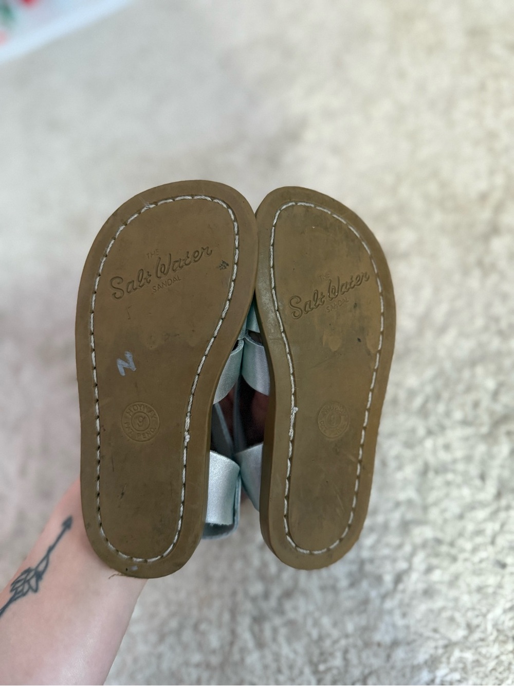 Salt Water Original Silver Toddler Sandals - Picture 3 of 3